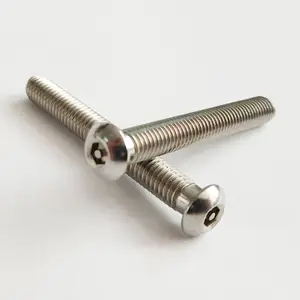 Tornillo de seguridad antirrobo n. ° 10-32x35 mm Acero inoxidable 304 cabeza de botón Allen tornillos hexagonales con pasador