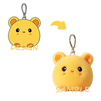 Porte-clés en peluche personnalisé à faible MOQ, poupée en peluche sur mesure, porte-clés en peluche Teddy personnalisé, modification gratuite prise en charge