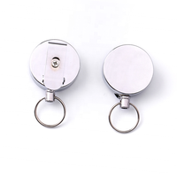 JRGIFTS Porta Llaves Metálico de 4CM, Porta Identificaciones, Porta Tarjetas, RFID