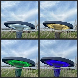 Luz <span class=keywords><strong>solar</strong></span> inteligente <span class=keywords><strong>60W</strong></span> UFO LED APP Control remoto RGB Temperatura de color blanco Ajustable IP65 Iluminación de jardín impermeable - Product Image 6