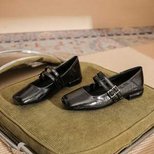 Zapatos de Novia para Uso Diario, Bailarinas de Cuero Genuino para Mujer, Entresuela de Goma, Impermeables y Ligeros - Product Image 6