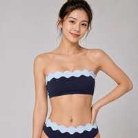 Nouveau soutien-gorge de sport bandeau GM pour femme, extensible, doux, avec logo personnalisé, bords contrastants festonnés, idéal pour l'été et le fitness en extérieur