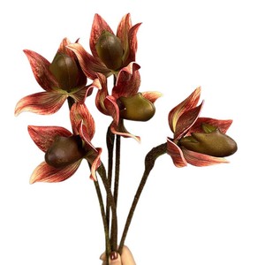 Planta Artificial de Phalaenopsis en Maceta de 3 Ramas, Simulación de Paphiopedilum, Adorno para Jardín u Oficina, Decoración para el Hogar - Product Image 5