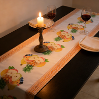 Nappe de table en plastique personnalisée imprimée couleur pour événements, mariages et fêtes, bordure dorée 50 cm de large, imperméable et anti-poussière, modèle 2026, best-seller