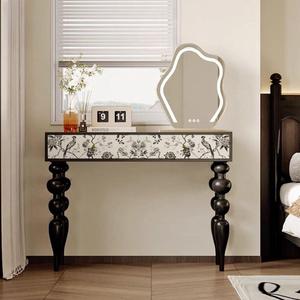 Tocador Minimalista Americano de Madera Maciza con Almacenamiento para Dormitorio, Escritorio de Maquillaje para Apartamentos Pequeños - Product Image 5