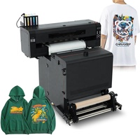 Printer Transfer DTF A1 600mm 24 inci I3200 Dual Head dengan Penggoyang Bubuk dan Oven Mesin Cetak Digital 60cm