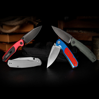 Couteau pliant TRIVISA Pocket Hornet-04G pour hommes, lame 14C28N, manche en Micarta avec clip, outil de survie, camping, chasse