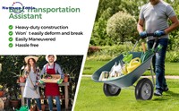 Brouette 78L à prix de gros compétitif NS avec plateau en plastique, 2 roues, pour le transport de terre de jardin et l'utilisation agricole