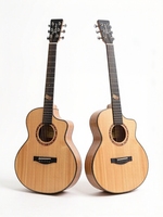 Glossy Finish 36" Folk Guitar Sitka Spruce Solid Top Mahogany Laminated Natural