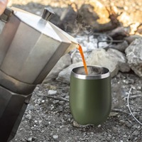 Gobelets à vin sans pied scintillants de 12 oz, isolés sous vide, en forme d'œuf, personnalisables, tasses à bière avec couvercle pour les fêtes