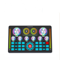 Carte son Voxfull Q73 à réduction de bruit avec effets sonores multiples pour diffusion en direct, enregistrement, téléphones mobiles et ordinateurs