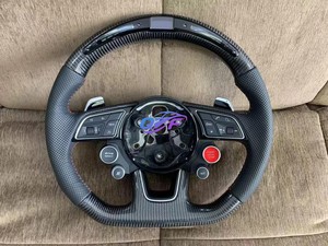 Volant en cuir pleine fleur pour <span class=keywords><strong>Audi</strong></span> A3 A4 A5 A6 A7 S3 S4 S5 S6 RS3 RS4 RS5 RS7 <span class=keywords><strong>RS6</strong></span> S7 Q5 Q7 Q8 A1 C6 C7 C8 A8 Q3 A1 B9 B8.5 - Product Image 2