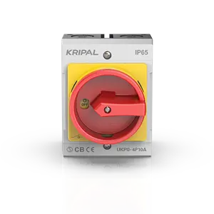 Kripal UKP 4 kutup 10A su geçirmez İzolatör anahtarı IP65 cam anahtarı 2 pozisyon geçiş anahtarı