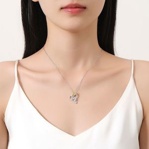 Collar con Colgante de Corazón de Plata de Ley S925, el Más Vendido de SPJ, con Circonita Cúbica 5A, Joyería Clásica para Bodas, Compromisos y Fiestas - Product Image 2