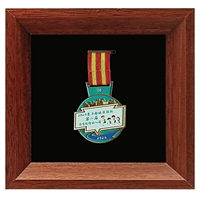 Médaille Shadow Box vitrine en bois pour défi pièces Badges patchs épingles à broder décoration murale cadre de rangement Animal fleur