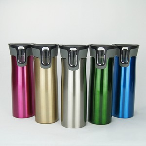Termo de Acero Inoxidable de Doble Pared con Aislamiento al Vacío, 500 ml, Apertura con un Solo Toque, Antiderrames, 6-12 Horas de Duración, para Viajes de Negocios y Automóvil - Product Image 1