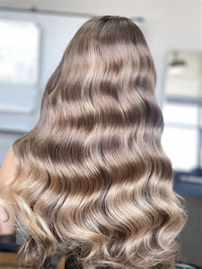 ผมมนุษย์ 100% ผมดิบวิกผมคลื่นร่างกายผมมนุษย์ที่มีไฮไลท์สีบลอนด์สําหรับผู้หญิงผิวขาวที่มีเส้นผมลอกล่วงหน้า - Product Image 6