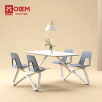 MINYI BOW Ensemble table et chaises de cafétéria Vente à chaud Design moderne Durable 4 personnes Salle à manger Hôtel Utilisation scolaire