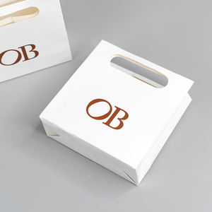 Sac en papier blanc personnalisé avec logo, idéal pour cosmétiques, bijoux, emballage cadeau, sac de shopping, petit sac cadeau d'affaires - Vente chaude - Product Image 5