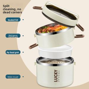 New Arrival Stainless Steel Bento <b>Box</b> Aesthetic With Lid Insulated Compartment <b>Lunch</b> <b>Box</b> for Office Workers - Product Image 4