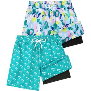 Trajes de Baño FOXA para Niños con Forro de Compresión, Shorts de Baño de Secado Rápido para Niños y Jóvenes, Ropa de Playa, Shorts de Surf - Product Image 1