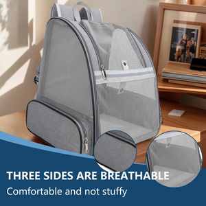 Sac à dos pour animaux de compagnie en tissu Oxford à mailles ventilées, pliable, pour les voyages, avec design respirant - Product Image 3