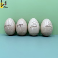 Œuf en bois rythmique, instrument de musique personnalisé, logo laser personnalisé, œufs de Pâques, shaker, maracas, bruitier, jouet œuf cadeau