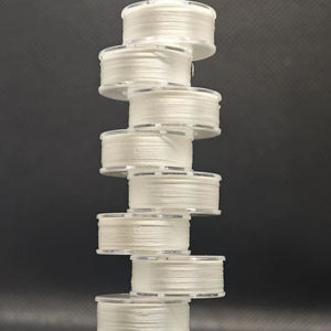 Fil <span class=keywords><strong>à</strong></span> bobine pré-enroulé blanc 75D/2 (60WT) 144 pièces pour machine <span class=keywords><strong>à</strong></span> coudre domestique, polyester teint <span class=keywords><strong>à</strong></span> motifs, côté plastique - Product Image 4