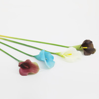 Fleurs artificielles de lys calla en caoutchouc souple de haute qualité, effet toucher réel, pour centre de table de mariage, fêtes et décoration intérieure