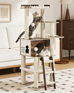 Multi-Layer Waterproof Wood Storage Tower Spacious Condo Hammock Soft Perch Sisal <b>Plush</b> Fabric-Indoor Pet Use All - Product Image 2