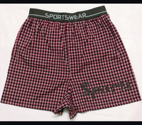 Boxers en coton respirants et écologiques pour hommes, séchage rapide, motif écossais tissé élastique personnalisé, vente en gros de Tirupur, OEM Inde