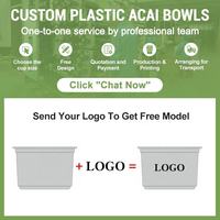 Conteneur à Délice en PET Transparent avec Logo Personnalisé Imprimé, Plusieurs Tailles (8/12/14/16/24/32oz), Jetable, pour Salade de Fruits, Açai, Smoothies, avec Couvercle