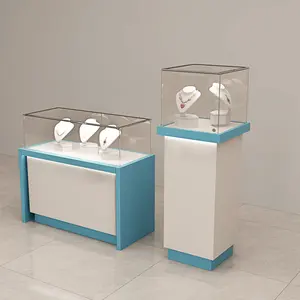Luxury Jewelry Store Display Cabinet Shop Jewellery Showcase Counter Display Jewelry Kiosk For Shopping Mall