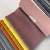 Mesha 200gsm + 150cm barato 100% poliéster, atacado liso veludo tecido para estofos, sofá pronto, produtos