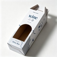 Scatola Portabottiglie Personalizzata Riciclabile con Finestra, Confezione Regalo in Cartone Ondulato per Vino Rosso e Birra