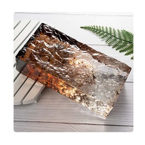 Màu Xanh Trong Suốt Gradient Màu Thủy Tinh Gạch Khối Tốt Nhất Tinh Thể Băng Trang Trí Thủy Tinh Gạch Khối Nhà Cung Cấp Với Giá Bán Buôn - Product Image 2