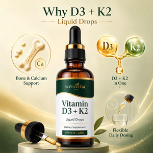 Olio MCT con Vitamina D3 + K2 in Gocce, 1000 UI, con <span class=keywords><strong>Colecalciferolo</strong></span> e MK-7 - Product Image 2