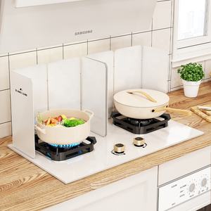 Accessoires <span class=keywords><strong>de</strong></span> cuisine en métal blanc, poêle à frire pliable, protection contre l'huile, écran anti-éclaboussures, <span class=keywords><strong>plaque</strong></span> <span class=keywords><strong>de</strong></span> protection contre <span class=keywords><strong>les</strong></span> éclaboussures <span class=keywords><strong>de</strong></span> cuisinière - Product Image 5