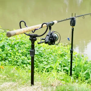 Hirisi Repose-canne en caoutchouc avec émerillon pour pêche à la <span class=keywords><strong>carpe</strong></span>, filetage universel 3/8 pouces, accessoire pour rod pod et piquet de berge, pour la pêche à la grande <span class=keywords><strong>carpe</strong></span> AC301 - Product Image 4