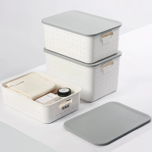 Caja de Almacenamiento de Ropa de Plástico Resistente y Ecológica, Moldeada por Inyección, Material PP, Diseño Industrial Moderno con Tapa - Product Image 2