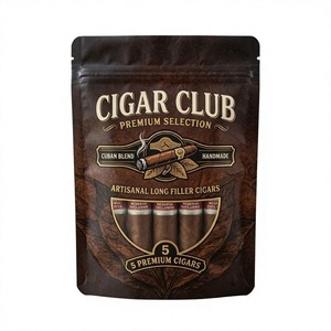 Fabricant de paquets de tabac, pochette à fermeture éclair, emballage personnalisé pour cigares, sac à fermeture éclair - Product Image 1