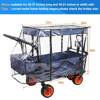 Couverture de pluie imperméable pour extérieur en PVC transparent pour chariot de plage pliable utilitaire de poussette d'épicerie pour enfants