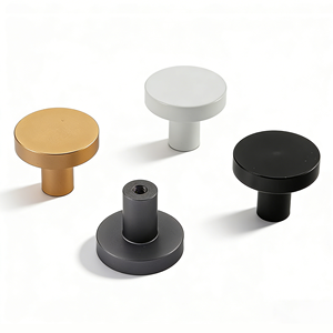 Modern Designs Aluminum Round Drawer Furniture Kitchen Cabinet <strong>Door</strong> Simple Round Shape <strong>Knobs</strong> - Product Image 1