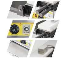 Commerical nouvelle machine à gaufres de pièces de monnaie 4 pièces machine à gaufres de forme ronde adaptée à l'équipement de collation