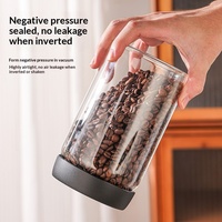 Boîte de conservation manuelle en verre sous vide Cedar Space pour café, thé et aliments, grande capacité, anti-humidité, pour usage domestique