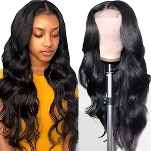 26 Inch Kant Frontale Human Virgin Haar Pruiken Maleisische Lichaam Wave Lace Front Pruik 40 "Body Wave Indian Haar lace Front Pruik