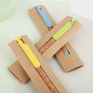 Wholesale 2025 Hot Sales Custom <b>Recycled</b> Eco Friendly Logo Wheat Straw Material Cork Paper <b>Pen</b> - Product Image 3