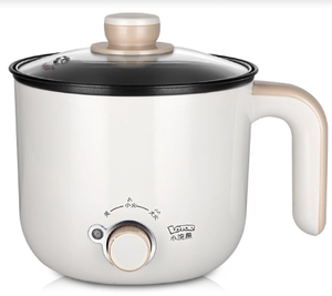 Chảo điện mini đa năng 1.3L chất lượng cao, có nắp kính cường lực, dùng được cho nhiều món ăn, mì, hấp, tiết kiệm năng lượng - Product Image 1