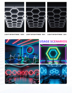 Xách tay 5000K chúng tôi hình lục giác LED RETRO làm việc ánh sáng lạnh trắng RGB honeycomb10 20 hình lục giác hội thảo Bảng điều chỉnh chi tiết chiếu sáng cho nhà để xe - Product Image 4