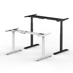 Ufficio doppio motore durevole moderno elettrico regolabile in altezza tavolo rotondo gamba scrivania telaio <span class=keywords><strong>Workstation</strong></span> Sit To Stand Up scrivania - Product Image 2